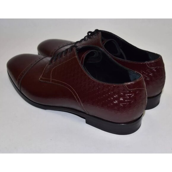 Jimmy Choo 'Diamond Penn' Oxford Shoes Burgundy Men's Size 8 US 41 EU - Picture 4 of 5